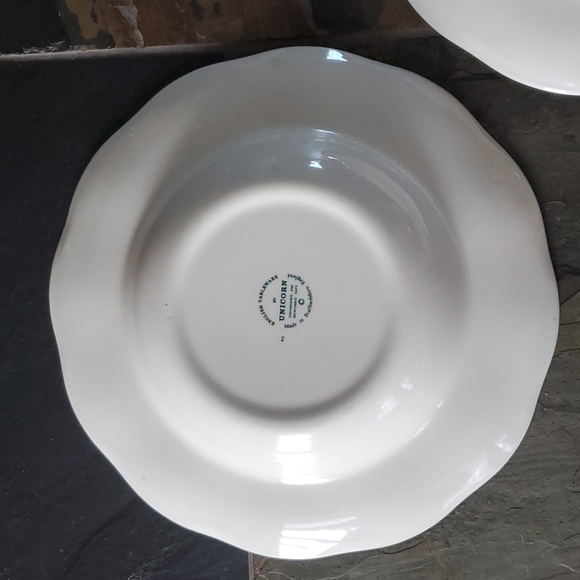 2 Unicorn China Stafforshire England Blue Bowls - Picture 8 of 9